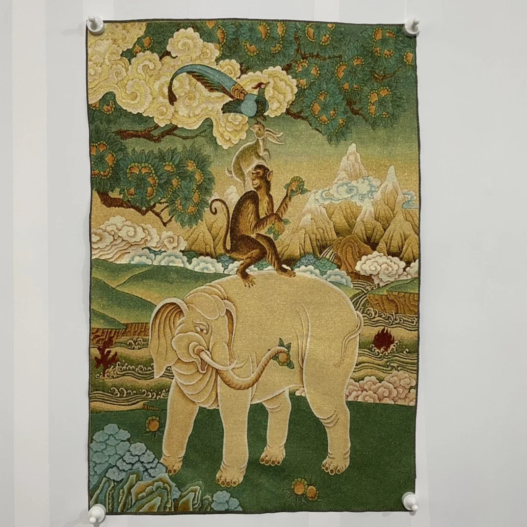 

Китайская шелковая вышивка Thangka Fengshui, живопись богатства, роспись, ручная работа, домашнее украшение #2