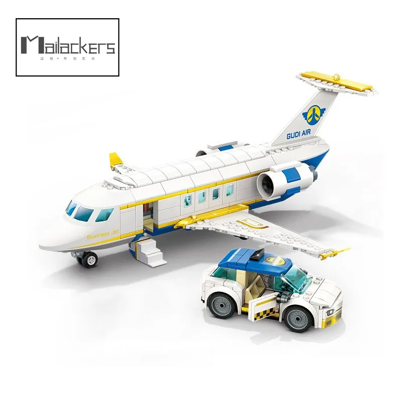 Mailackers городской бизнес-пассажирский строительный блок модель самолета кирпичи