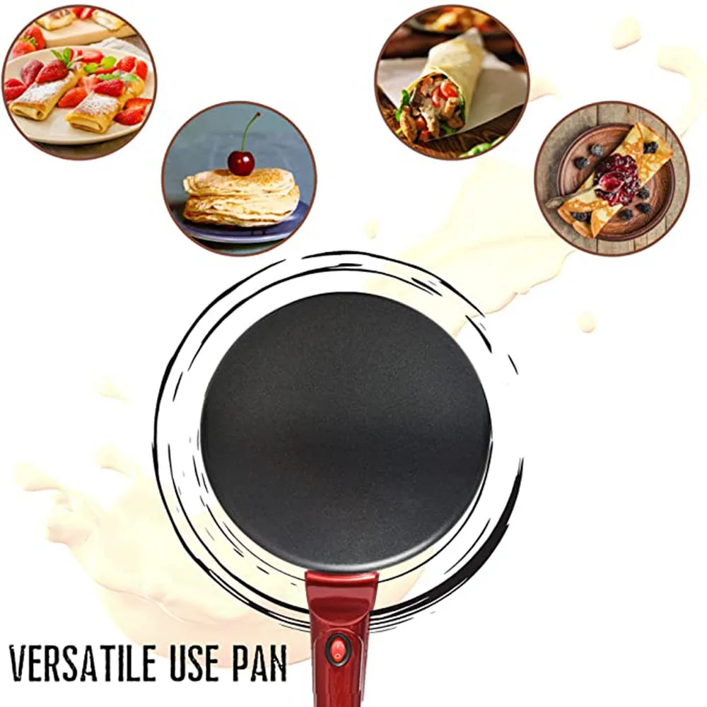 Electric Crepe Maker 220V Pizza Pancake Machine Non-Stick Griddle Baking Pan Cake Kitchen Appliance Cooking Tools | Бытовая техника