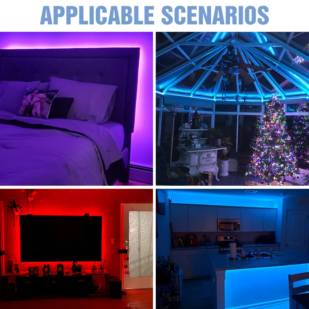 

12V RGB Ribbon LED Colorful Light Strip RGB Lamp Tape LED BackLight 5M 10M 15M 20M Flexible Lamp Tape For Room TV Desktop Screen