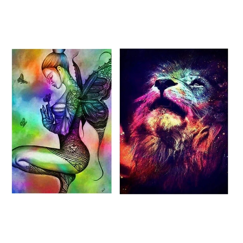 2 набора DIY 5D Алмазный Набор для художественной живописи художественное ремесло