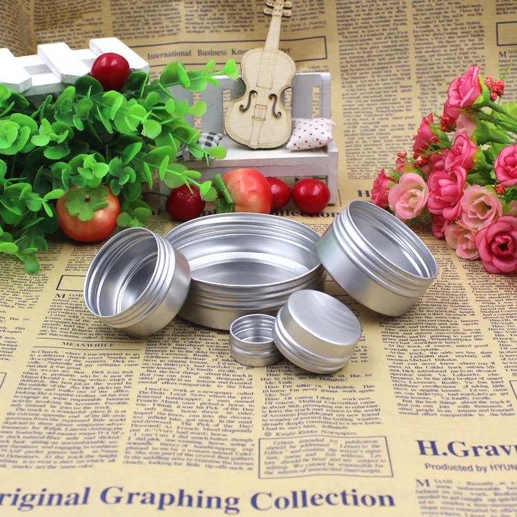 1 шт. многоразовые контейнеры пустая алюминиевая Серебряная коробка для