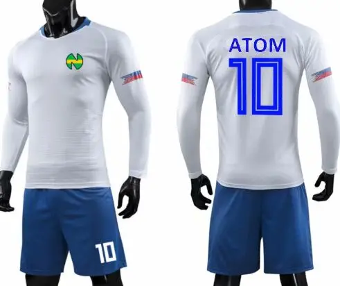 Азиатские Мужские размеры Captain Tsubasa с длинным рукавом Aton Япония футбольные майки