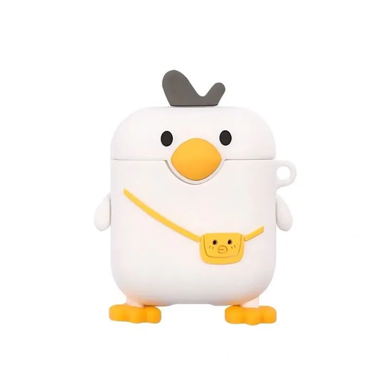 

Cute Cartoon Charm For AirPods 1 2 PRO Case Silicone Cute little duck carrying a bag Bluetooth Earphone Charging Box Cover