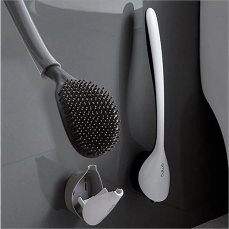 

Bathroom Cleaning Brush Creative Toilet Brush Corner Wash Toilet Brush Tpr Silicone Head Brush Household Floor Wall-mounted