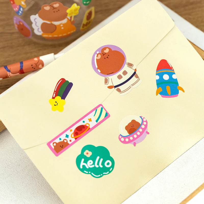 1 шт в Корейском стиле Носки с рисунком медведя из мультика милые наклейки