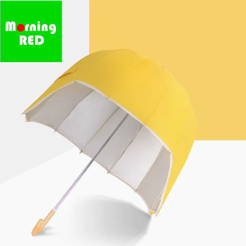 Creative Helmet Child Umbrella Sunny Rainy Day Cute Cartoon Long Handle Yellow Kid Umbrellas Rain Big Gift Ideas R20 | Дом и сад