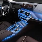 Для BMW G30 G31 серия 5 2018-2022автомобильная интерьерная центральная консоль прозрачная зеркальная ремонтная пленка с защитой от царапин аксессуары