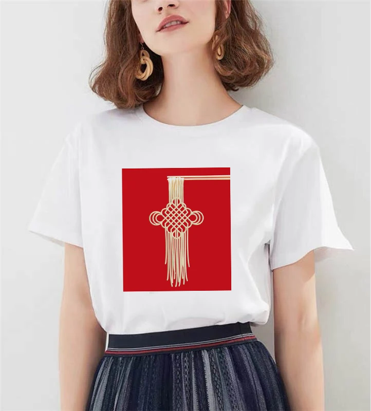 

China Beijing Opera T shirt For women Short Sleeve Shirt women Fashion Soft Casual White T shirts Tops