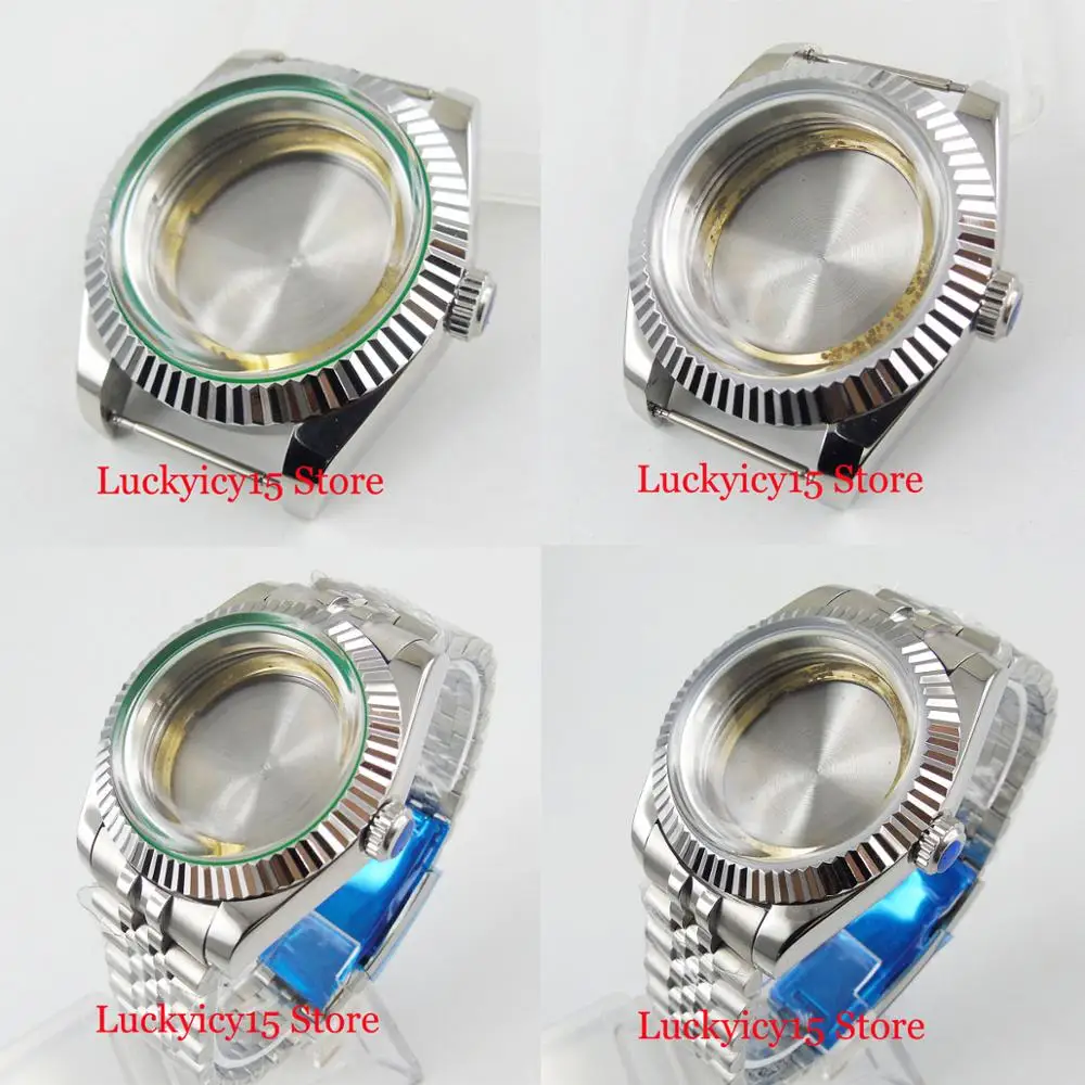 

Полированный чехол для часов, из нержавеющей стали, 40 мм, подходит для механизма ETA 2836 MIYOTA