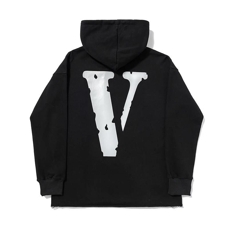 

High Vlone Street 3M Reflective Big V Hoodie Oversize Loose Casual Men's and Women's Hooded Pullover Sweater