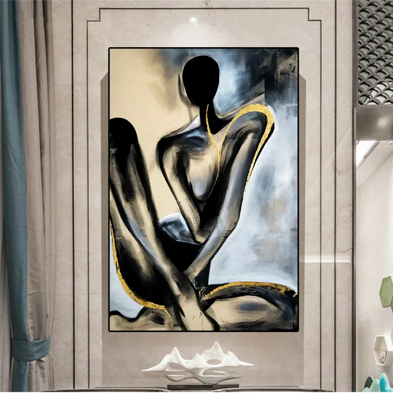 

Modern Abstract Woman Canvas Digital Painting Abstract Figure Posters And Prints Wall Art Pictures For Living Room Home Decor