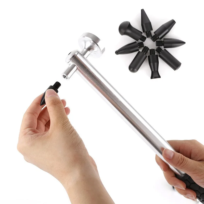 Инструменты металлическая ручка с 9 головками молоток для вмятин ручной