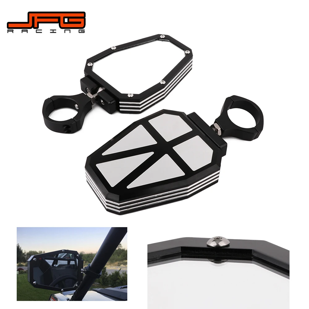 

Motorcycle 1.75" Roll Cage Side Rearview Mirrors Rear View Mirror For Arctic Cat Wildcat HONDA YAMAHA Polaris Rangers RZR XP UTV