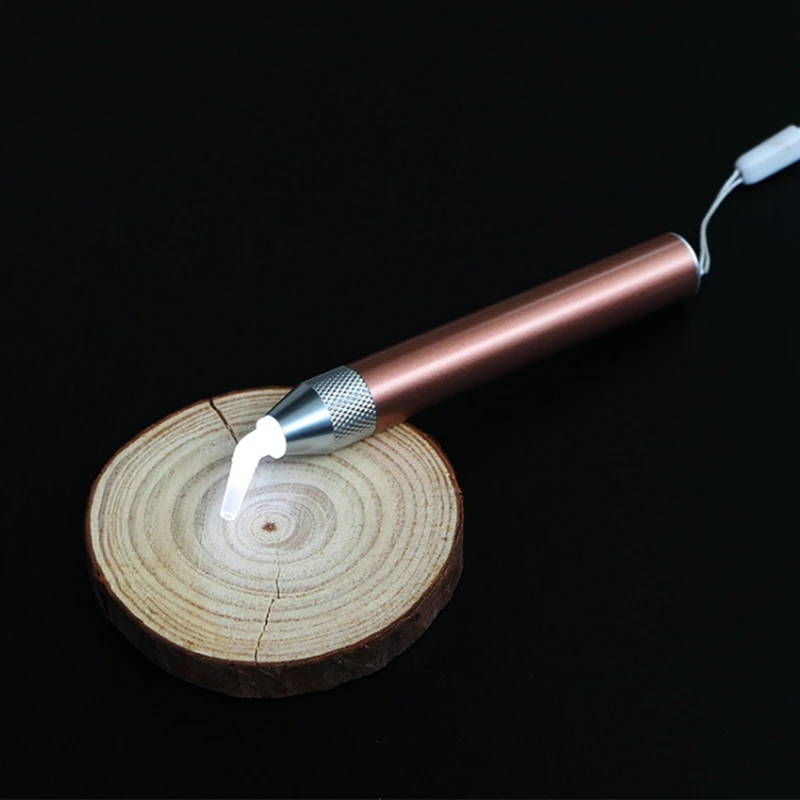 

LED Diamond Painting Pen, Aluminum Alloy Diamond Dot Matrix Set, Dot Pen with Light, 5 Pen Tips,for Girl Gift Stationery