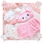 Новинка Kawaii аниме плюшевые трусы топ комплект нижнего белья My Melody Kuromi Cinnamoroll удобное нижнее белье без обода мягкий милый подарок