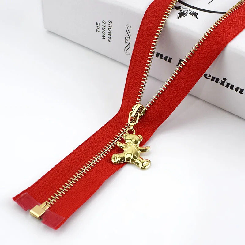 Красный Meetee 2 шт 40-70 см 3# Металлические молнии Open-End Авто замок золотая молния DIY сумки кошелек Декор одежды молния Швейные аксессуары ZA049 - Цвет: Красный