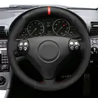 Сшить вручную черный замшевый чехол рулевого колеса автомобиля для Mercedes-Benz W170 W171 SLK-Class SLK 2004-2008 C230