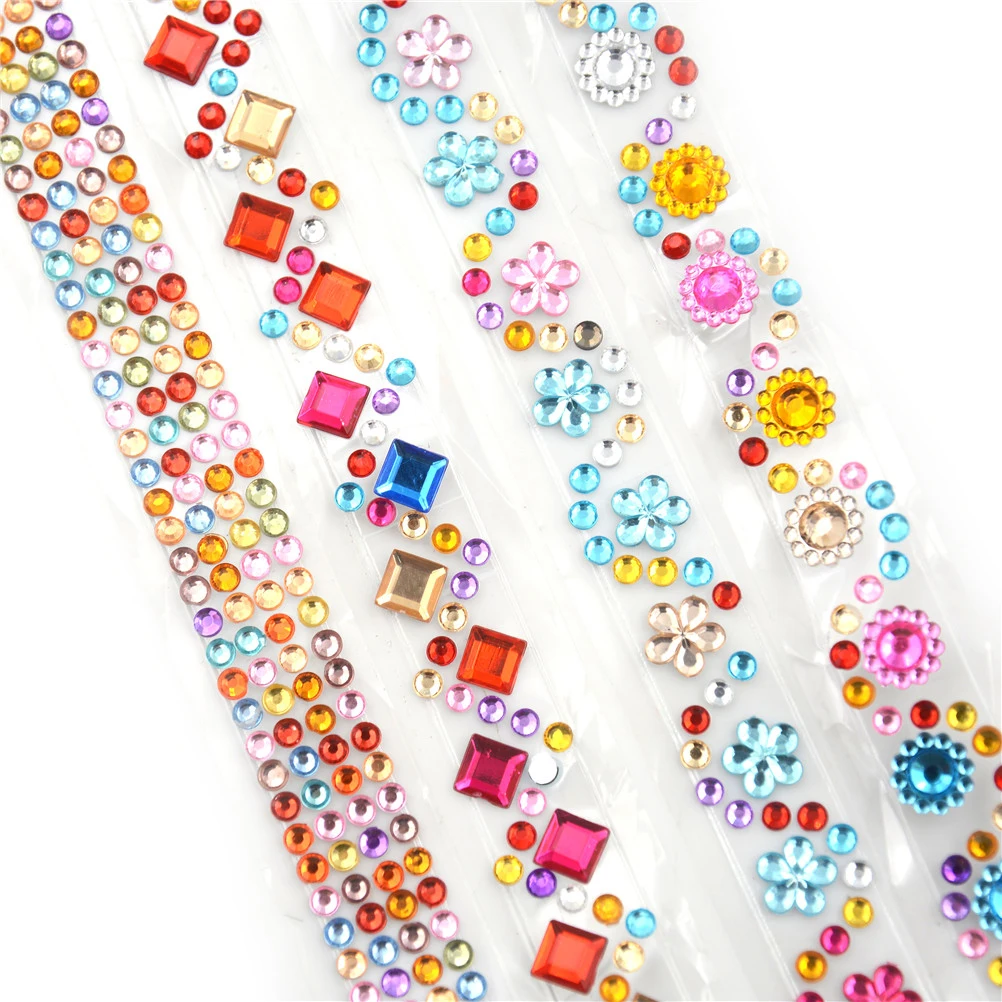 

4 шт./лот клейкие листы «сделай сам» материалы для ручной работы Альбом фоторамка украшение Кристалл Алмаз альбом наклейки