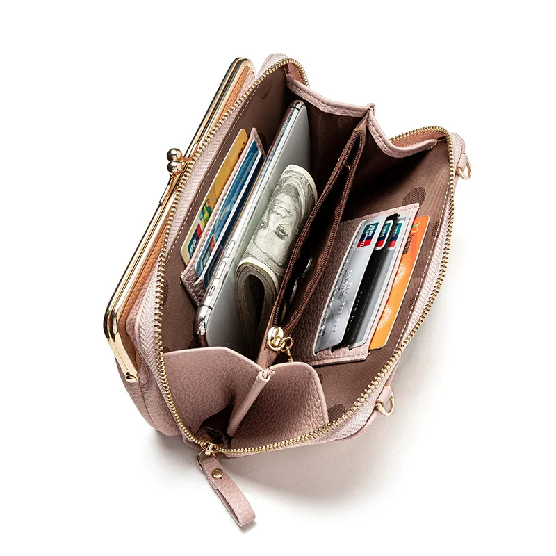 

Fashion Leather Messenger Bags Women Clutch Purses Mini Crossbody Shoulder Bag Female Large Capacity Phone Bag Ladies Purse