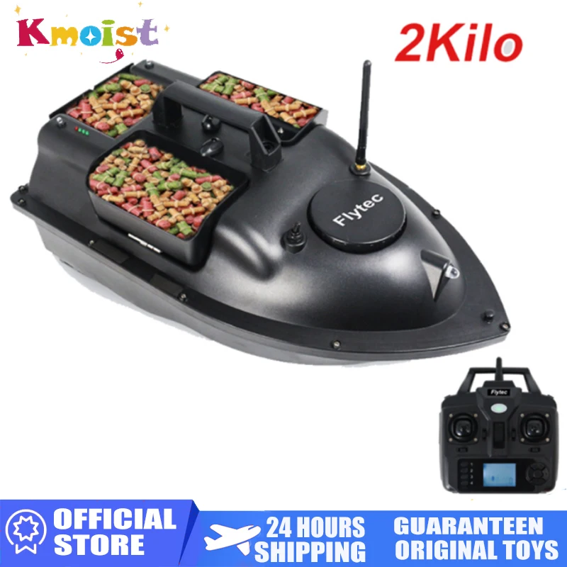 

RC Fishing Bait Boat Flytec Pvc GPS Smart Return 2.4G Remote Radio controlled boats 3 Hoppers High speed 2KG 500M LCD Screen