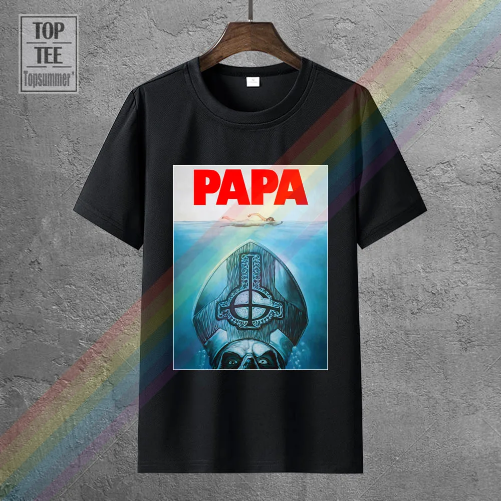 

Authentic Ghost Band Papa Emeritus Ii Jaws Logo T Shirt New Summer Short Sleeves Cotton T Shirt Top Tee Western Style