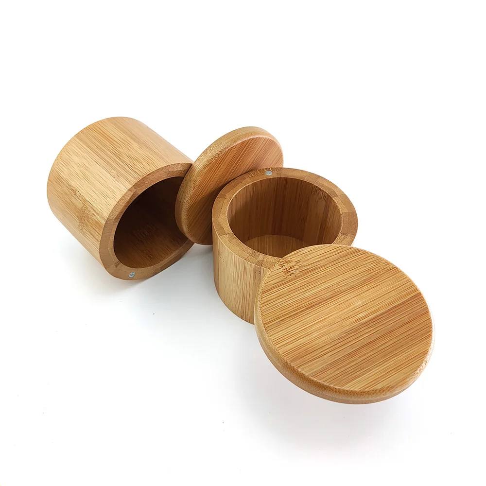 Натуральная бамбуковая подставка для баночек со Эко дружественных соль может