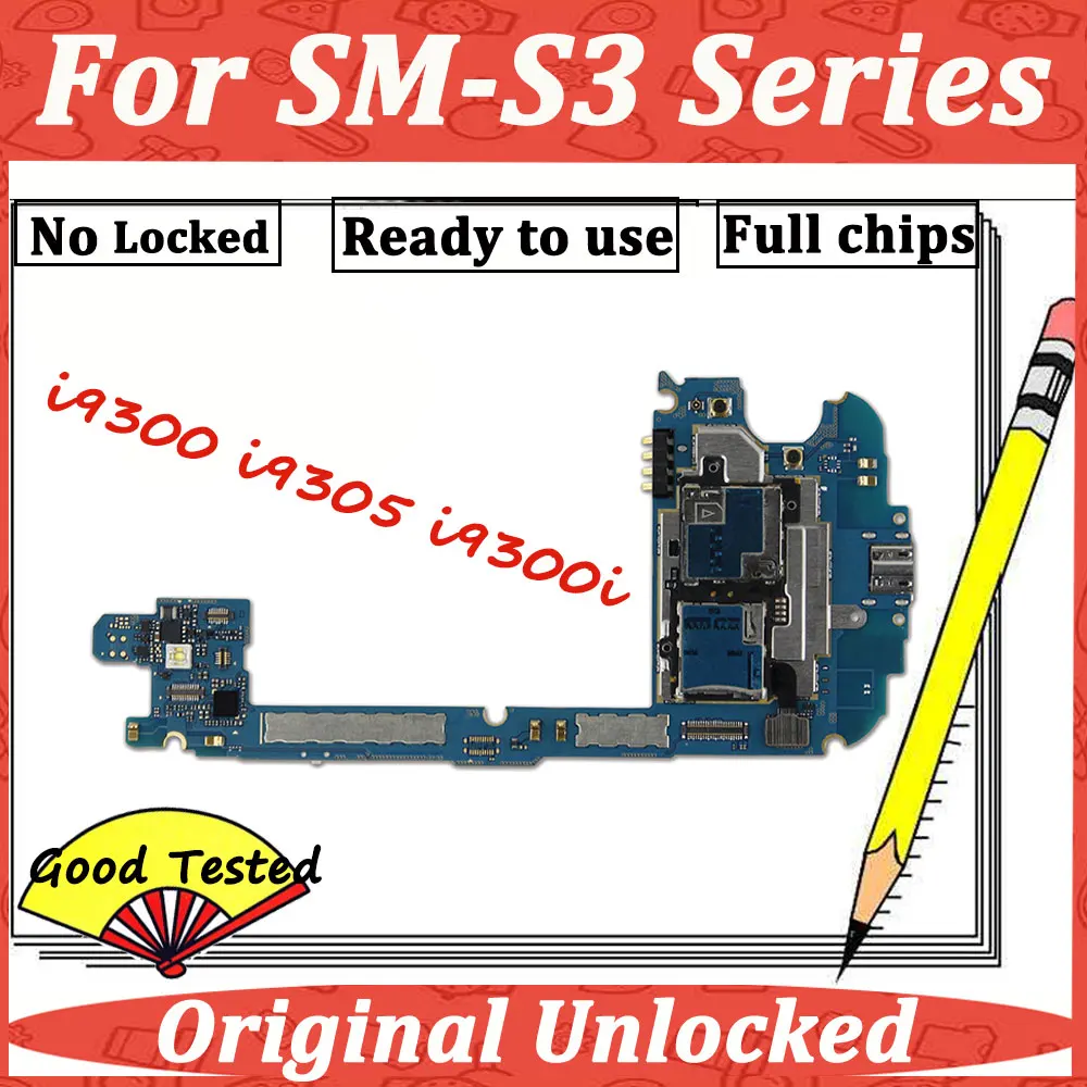 Для samsung S3 оригинальная материнская плата i9300 i9305 i9301i разблокированная материнская плата с полным чипом система Android OS протестированная материнская плата