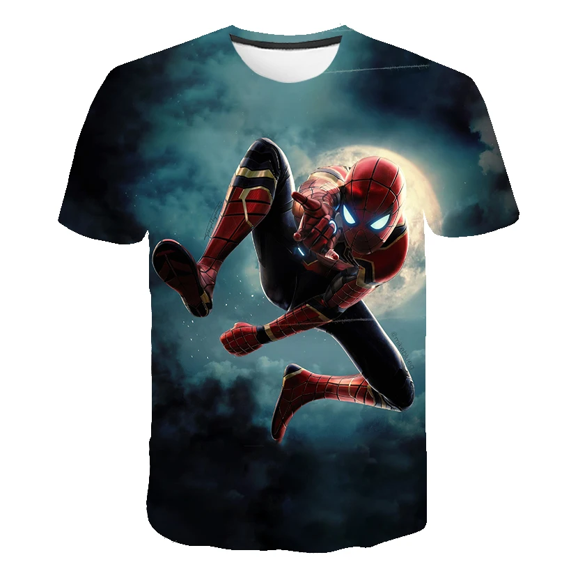 

4-14 Years Children's Clothing Boys Supér-Hé ro Short Sleeve Spider-mαn T-shirt Kids Sweatshirt Child's Clothes Boys 3D T-shirts