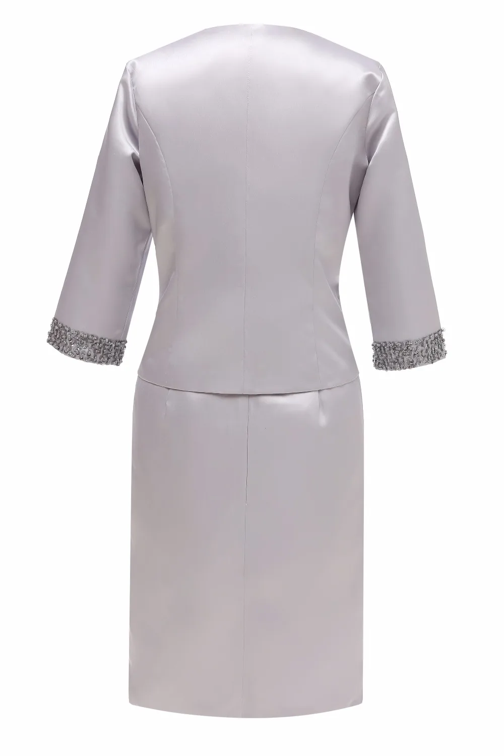 Костюм для мамы и дочки атласное формальное платье до колена с кристаллами