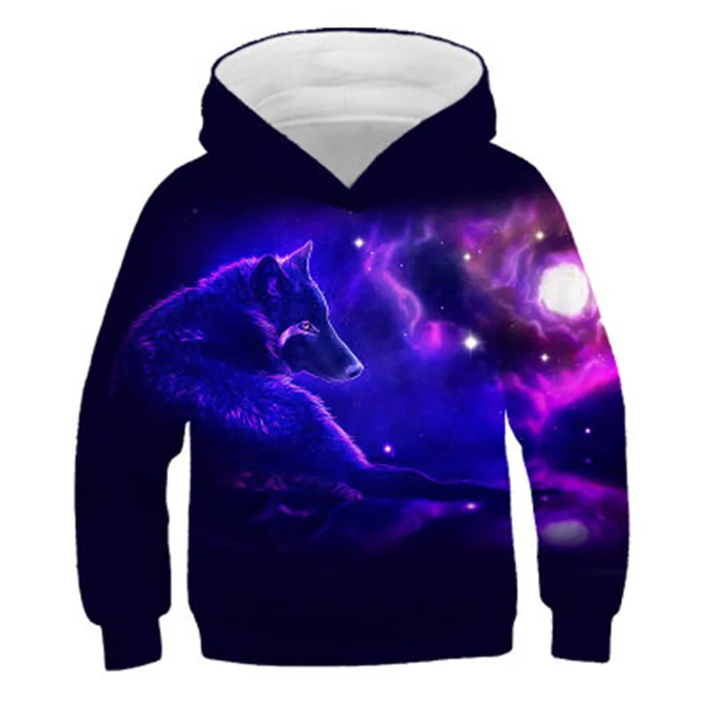 Толстовка детская с капюшоном и 3D-принтом тигра лисы |