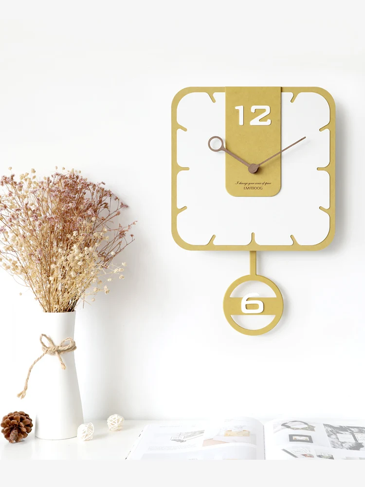 3d деревянные качели настенные часы современный дизайн детская комната бесшумные