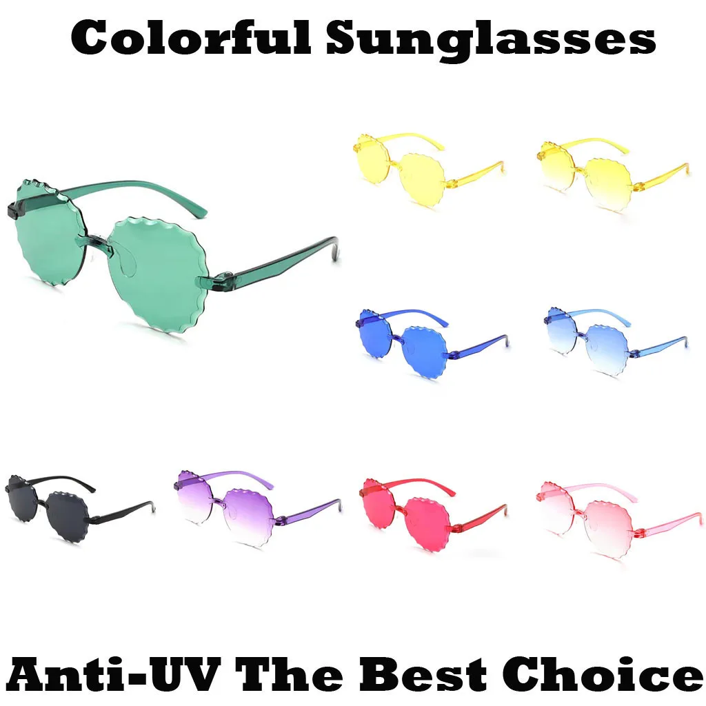 #32 безрамочные солнцезащитные очки многослойной формы цельные желеобразные