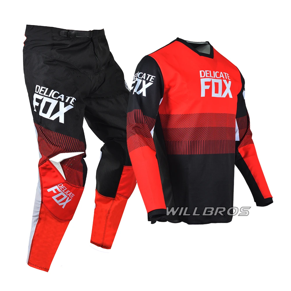 Motocross Jersey Pants Delicate Fox Gear Set FAZR 180 Limited MX SX Motorcycle Kits Mountain Bicycle Offroad Black Suit Mens | Автомобили