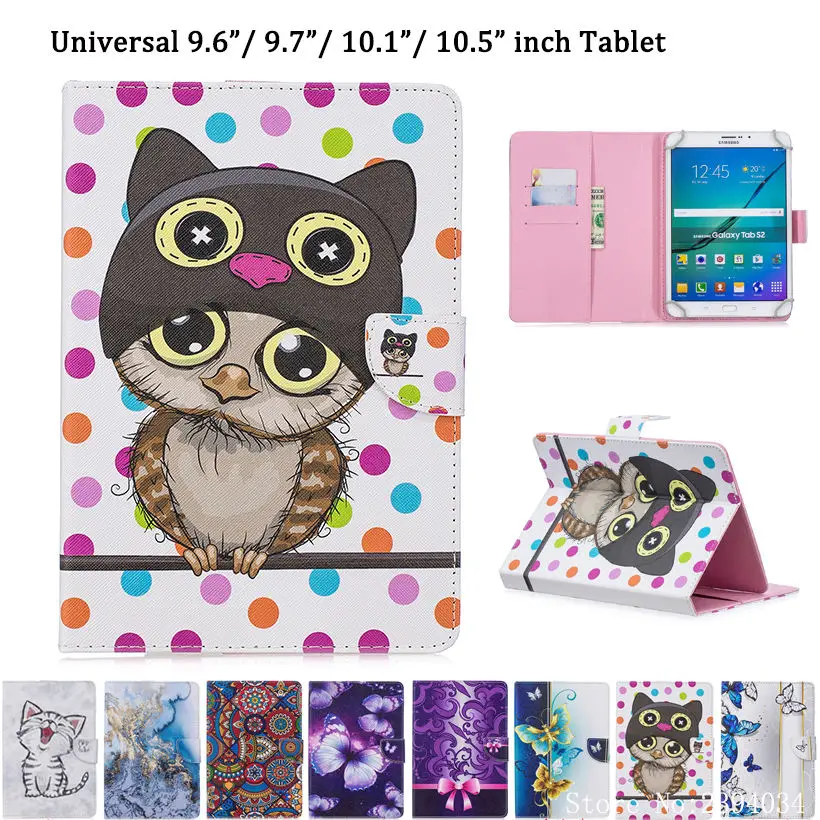Универсальный чехол для Huawei MediaPad T3 T5 10 9 6 7 1 5 дюймов планшет модная сова кошка