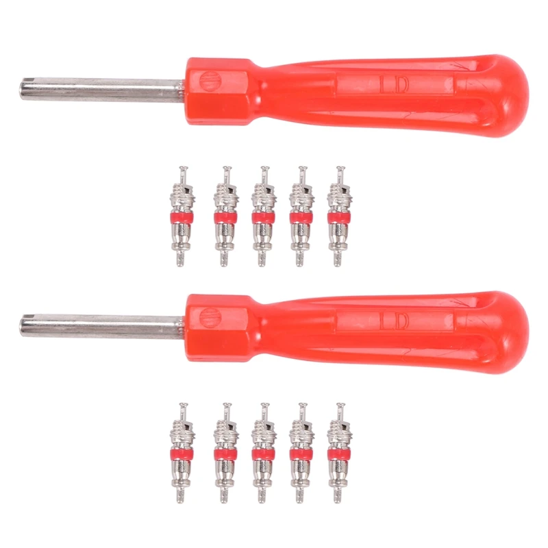 

2X Tool Demonte Valve Tire + 10 Valve for Car Bike Motorcycle