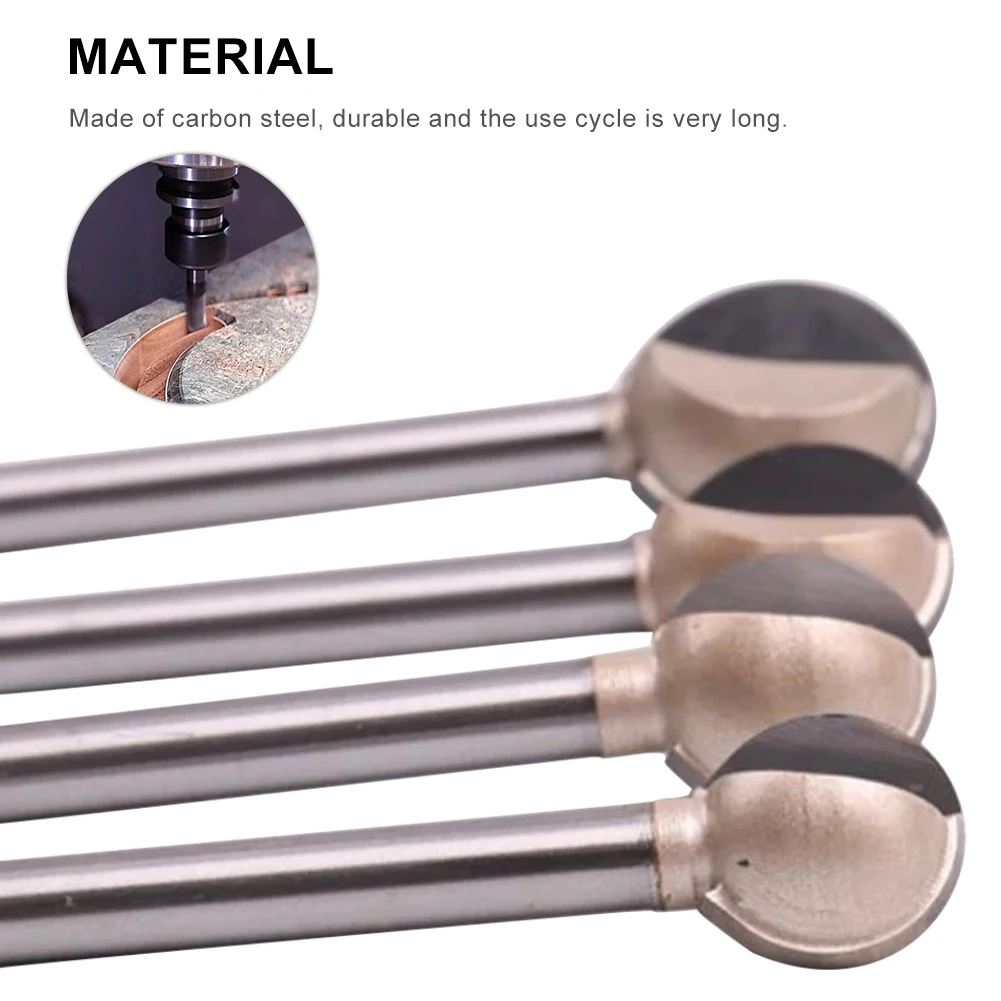 

8pcs Ball Nose End Portable Professional Universal Reusable Core Box Carving Bit 6mm Shank Replacement Parts Carbon Steel