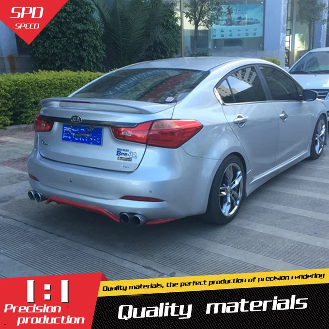 Для Kia Forte K3 спойлер высокого качества ABS Материал заднее крыло автомобиля праймер