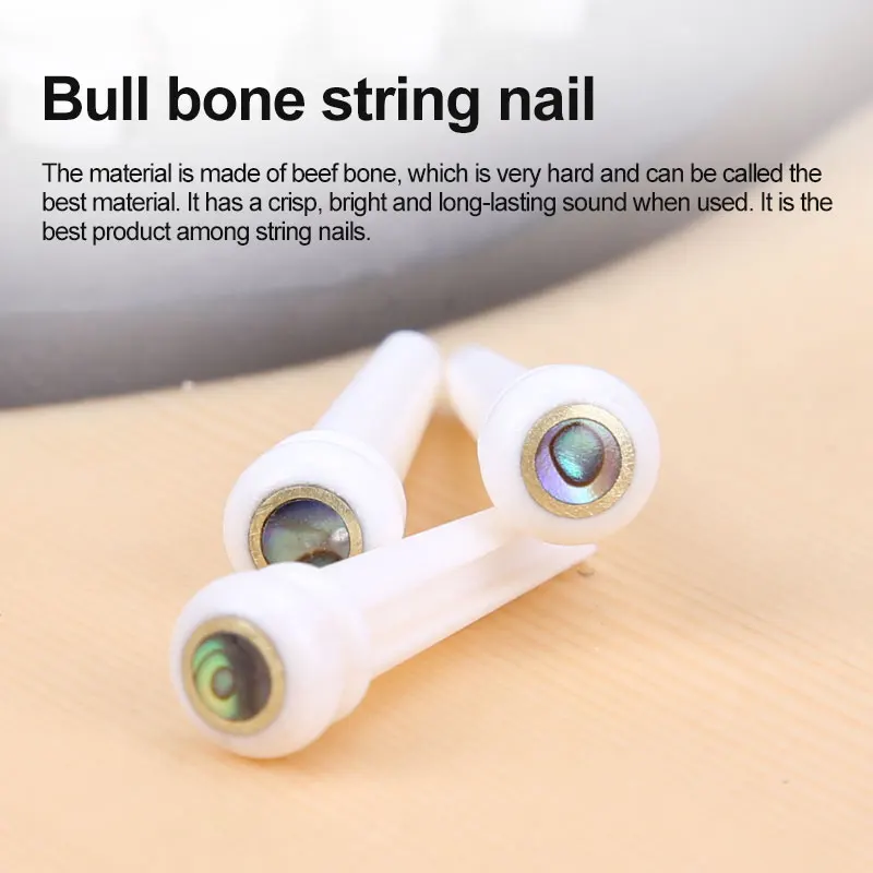 Guitar 6-String Guitar Nut Acoustic Inlaid Shell Ox Bone Pull String Guitar Accessories Guaranteed Acoustic Guitar Nails enlarge