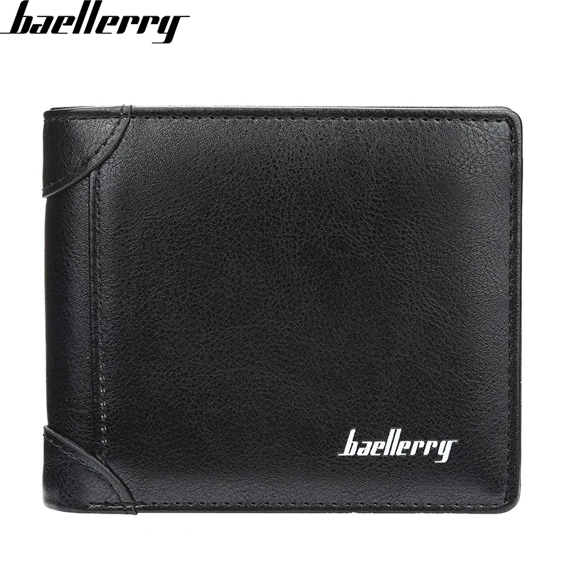 

Маленькие кошельки baellerry из натуральной кожи для мужчин, короткий бумажник для мелочи, кредитница для мальчиков