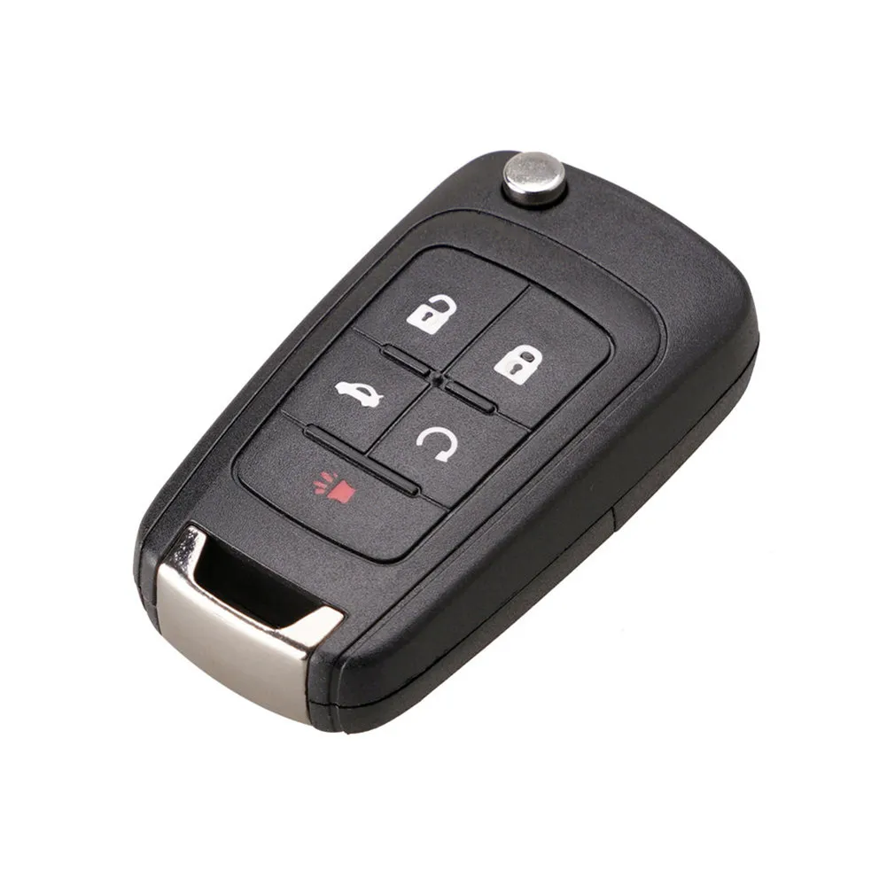

WFMJ for OHT01060512 Buick Chevrolet Camaro Cruze Impala Sonic Equinox Malibu GMC Terrain Flip Remote 5 Buttons Key Case Fob