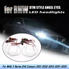 Кольцо Halo LED Angel Eyes Kit DTM U-образное, дневной свет, белый для BMW 3 серии E46 Compact 2001 2002 2003 2004 2005