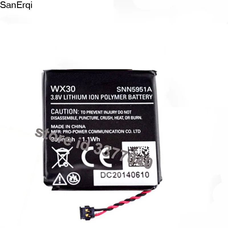 1 шт. для Motorola 360 го поколения Аккумулятор MOTO WX30 SNN5951A Замена умных