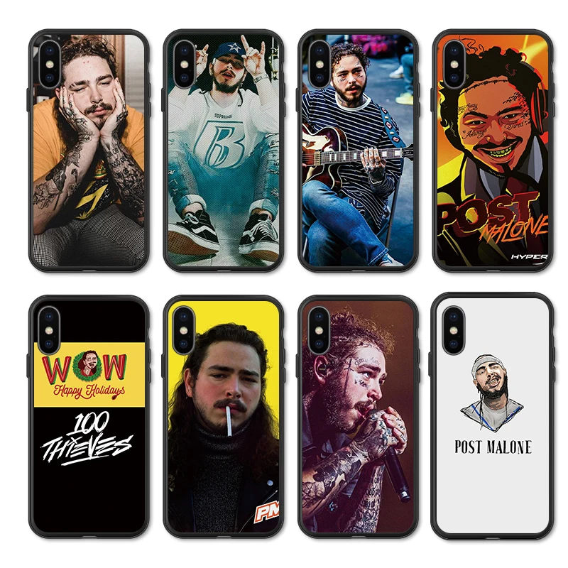 Чехол для телефона iphone 11 Pro Max XR XS MAX X Post Malone Apple 8 7 6 5S s Plus силиконовый чехол из ТПУ с