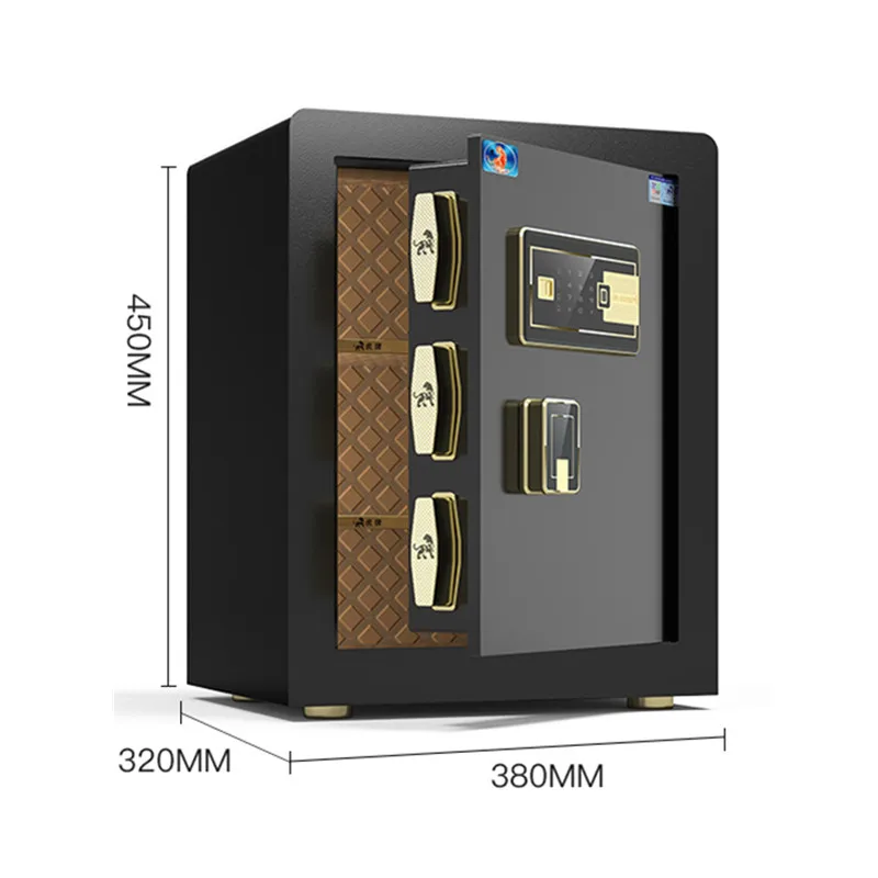 Стальной домашний офис 45 см сейф для отпечатков пальцев электронный пароль