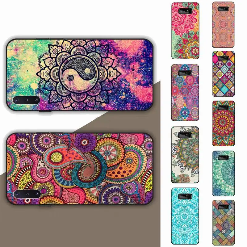 

Retro Mandala Flower Phone Case for Samsung Note 5 7 8 9 10 20 pro plus lite ultra A21 12 72