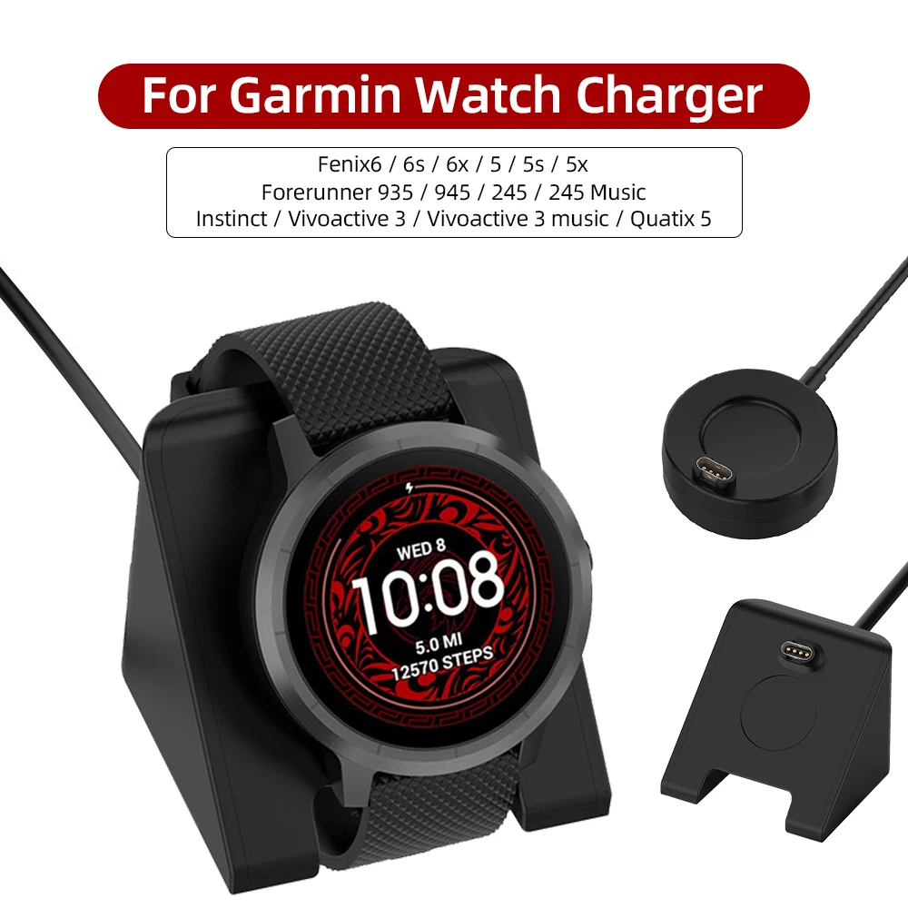 

Dock Charger USB Charging Cable Cord for Garmin Fenix 5/5S/5X Plus 6/6S/6X Pro Sapphire Venu Vivoactive 4/3 945 245 45 Quatix 5