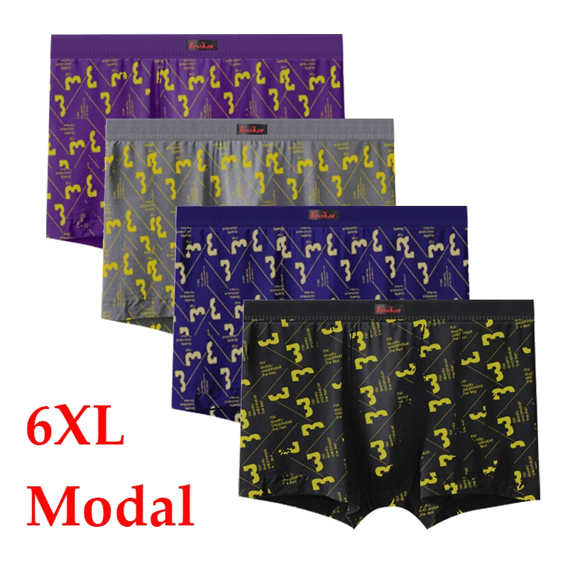 

4Pcs/Lot 6XL Oversize Shorts Men Underwer Men Boxer Cotton Panties Men Underwer Boxer Men Panties Men's Underpants Man Boxer