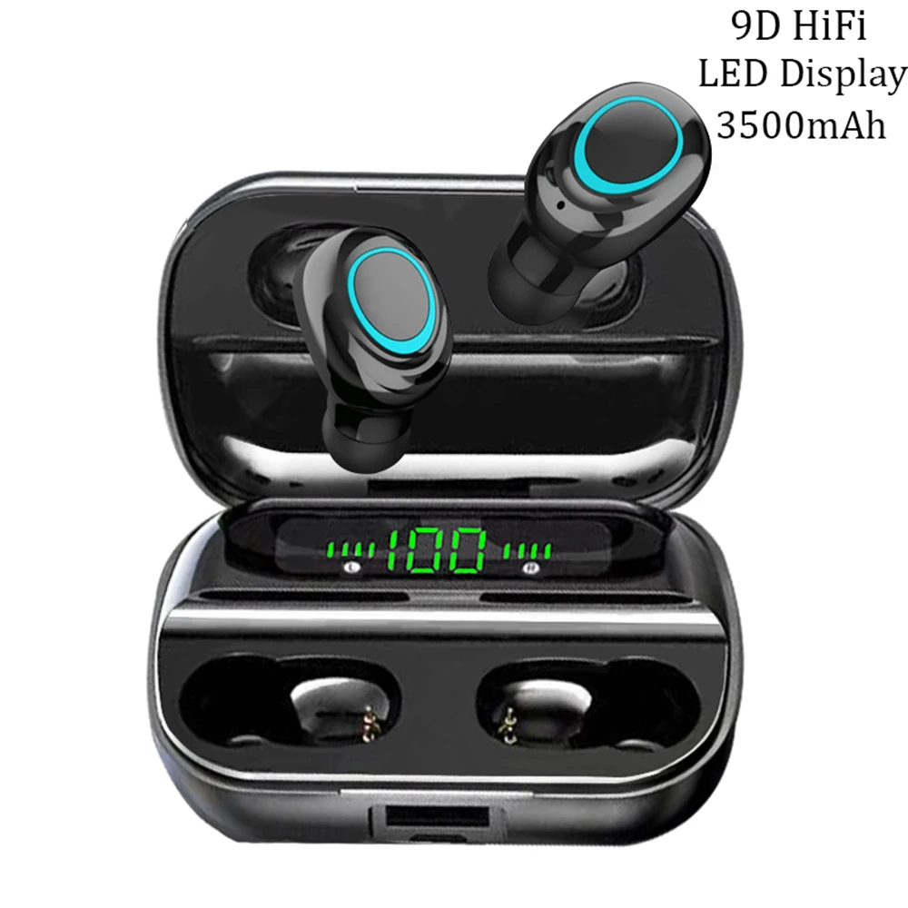 Tws-наушники 9D HIFI с поддержкой Bluetooth 5,0 и сенсорным управлением, 3500 мА · ч
