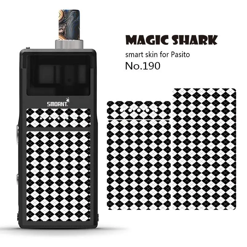 Магическая Акула 2.5D медведь Лев Джокер камень печать ПВХ Vape Pod чехол наклейка для Pasito пленка крышка для Smoant Pasito - Цвет: 190